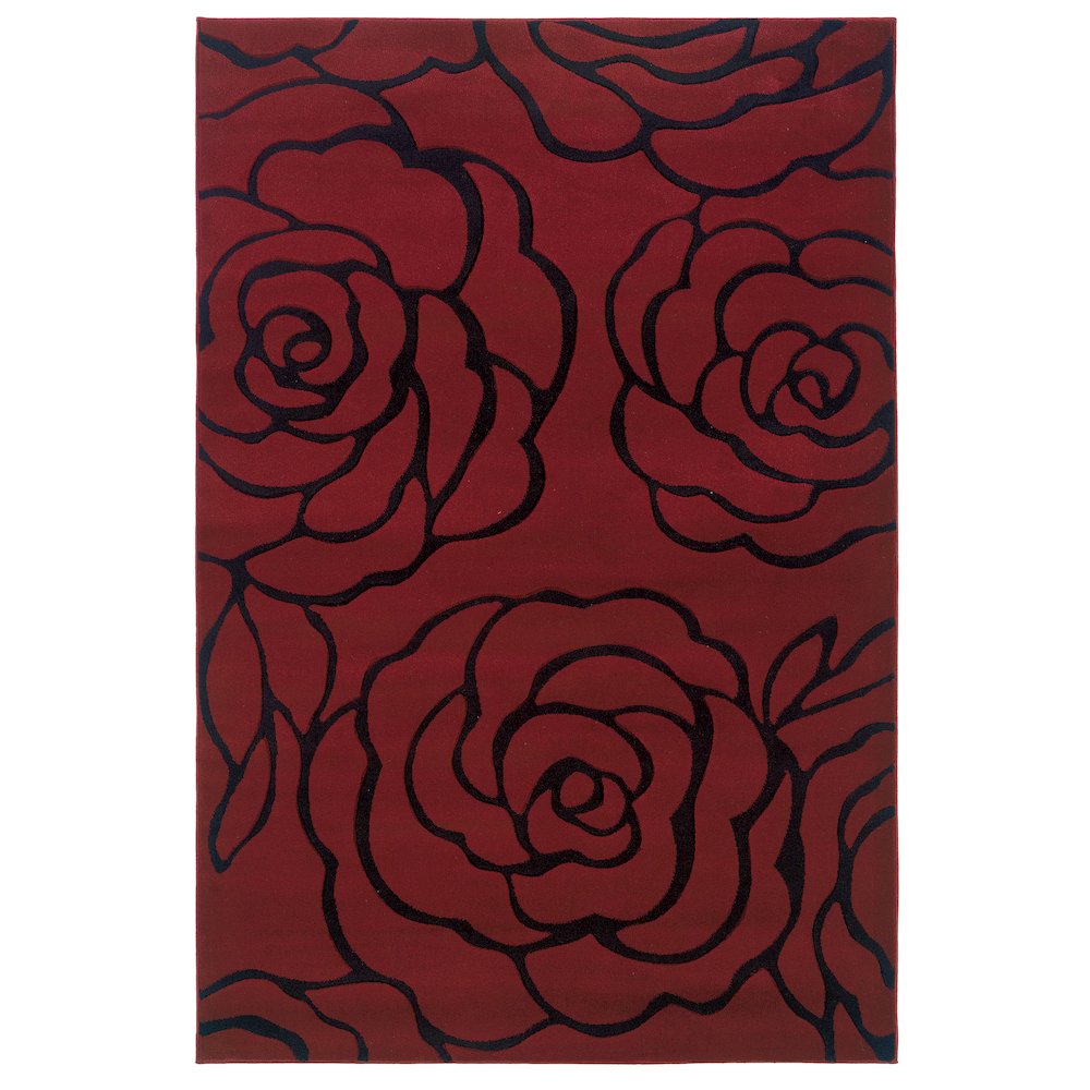 Milan Mimi Garnet & Black 8x10.4, Rug. Picture 1