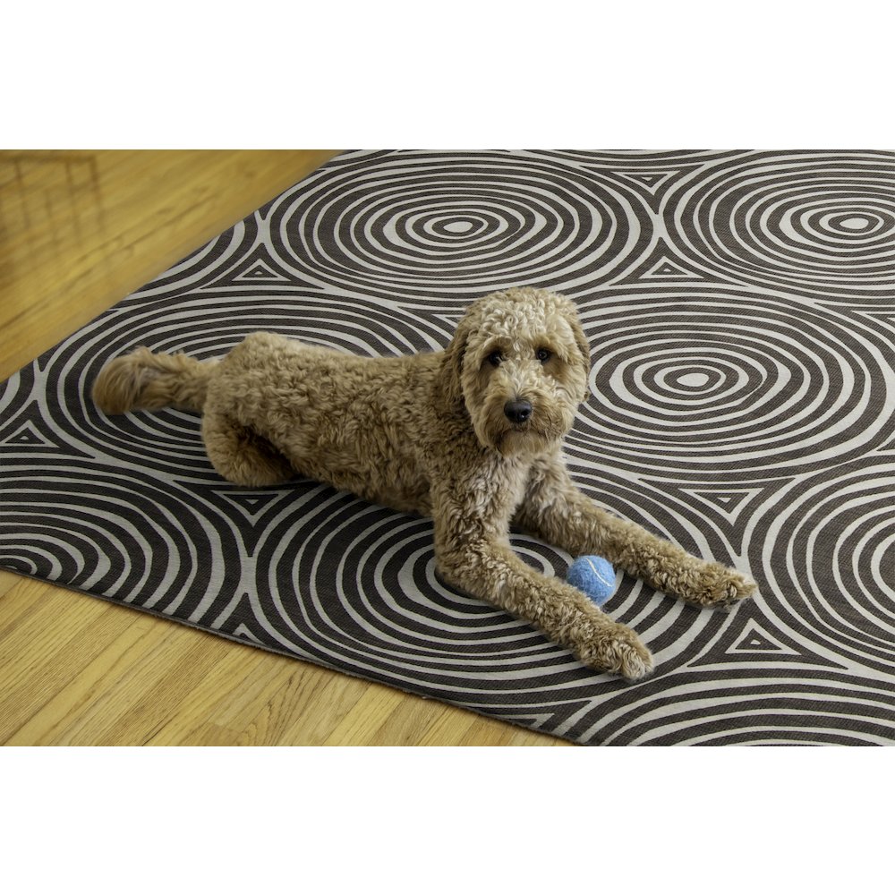 Outdoor Washable Ocoee Ivory & Brown 5' X7', Rug. Picture 2