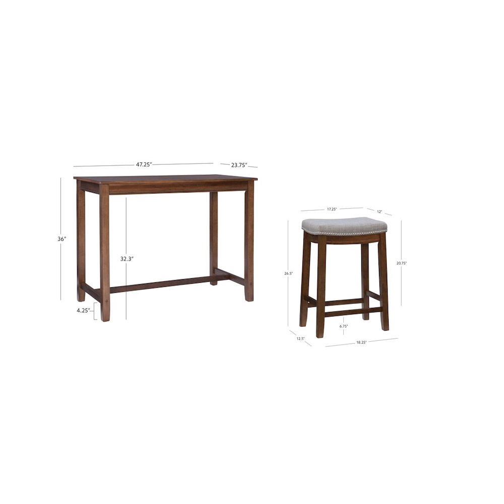 Claridge 3Pc Counter Set Rustic. Picture 12