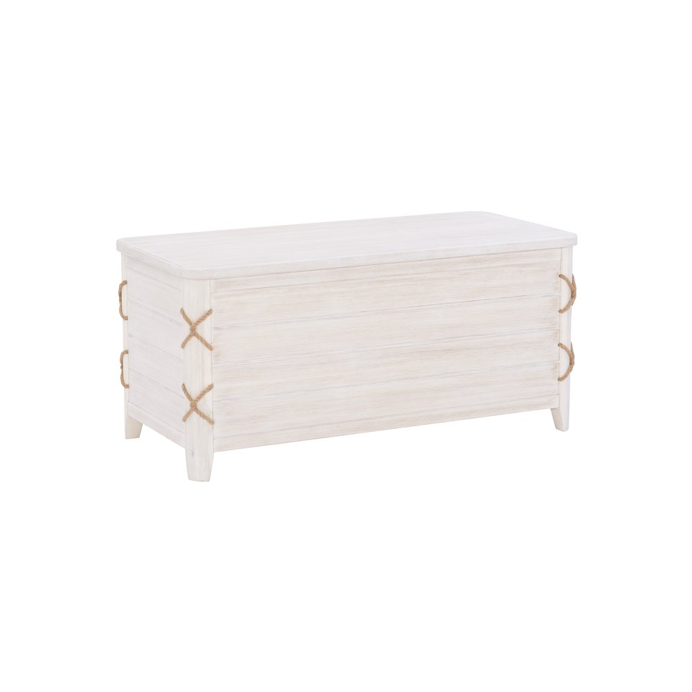 Brosnan Rope Cedar Chest White. Picture 1