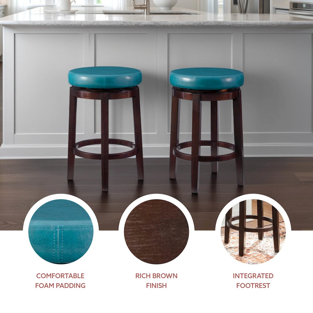 Maya Teal 24 Inches Counter Stool. Picture 10
