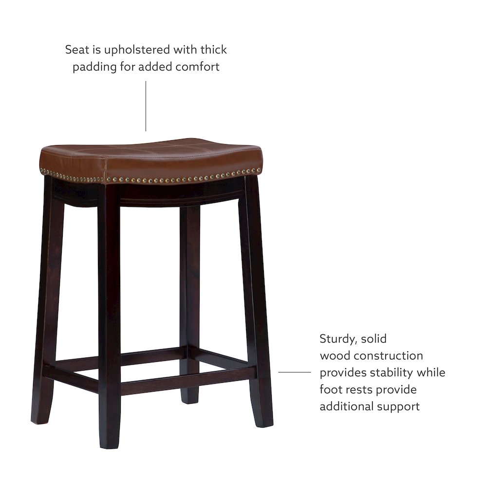 Claridge Cognac Counter Stool. Picture 9