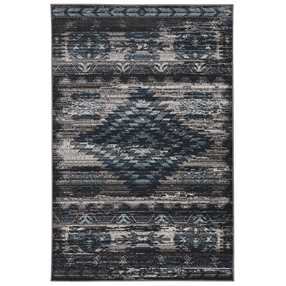 Vintage Aztek Grey & Charcoal 8x10, Rug. Picture 1