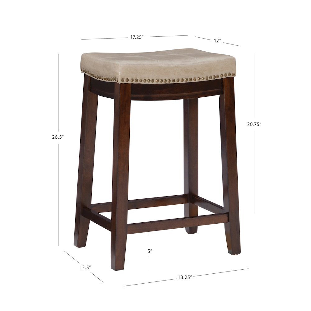 Claridge 2 Pk Beige Counter Stool. Picture 6