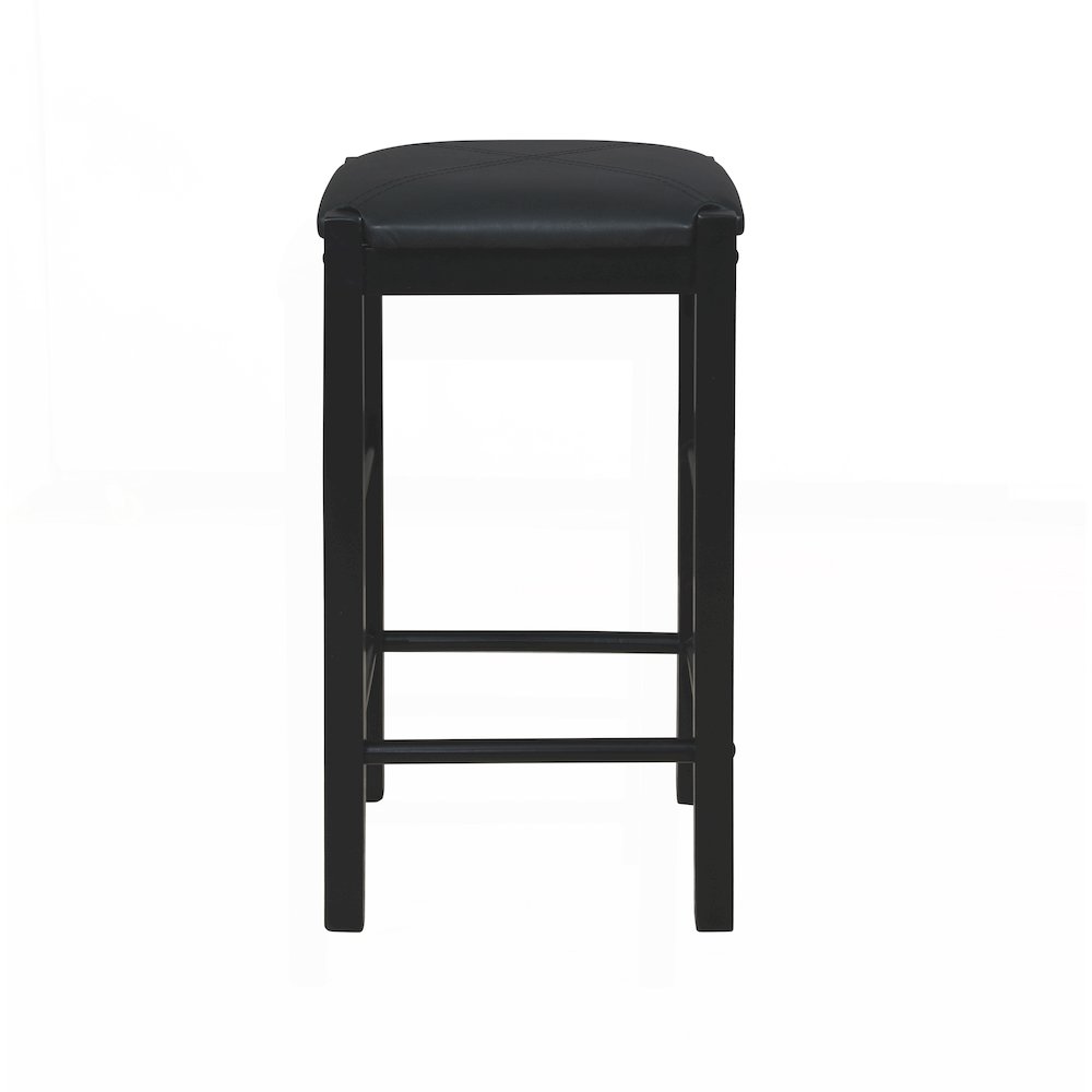 Lancer Backless Counter Stools, Black - Set Of Two. Picture 2