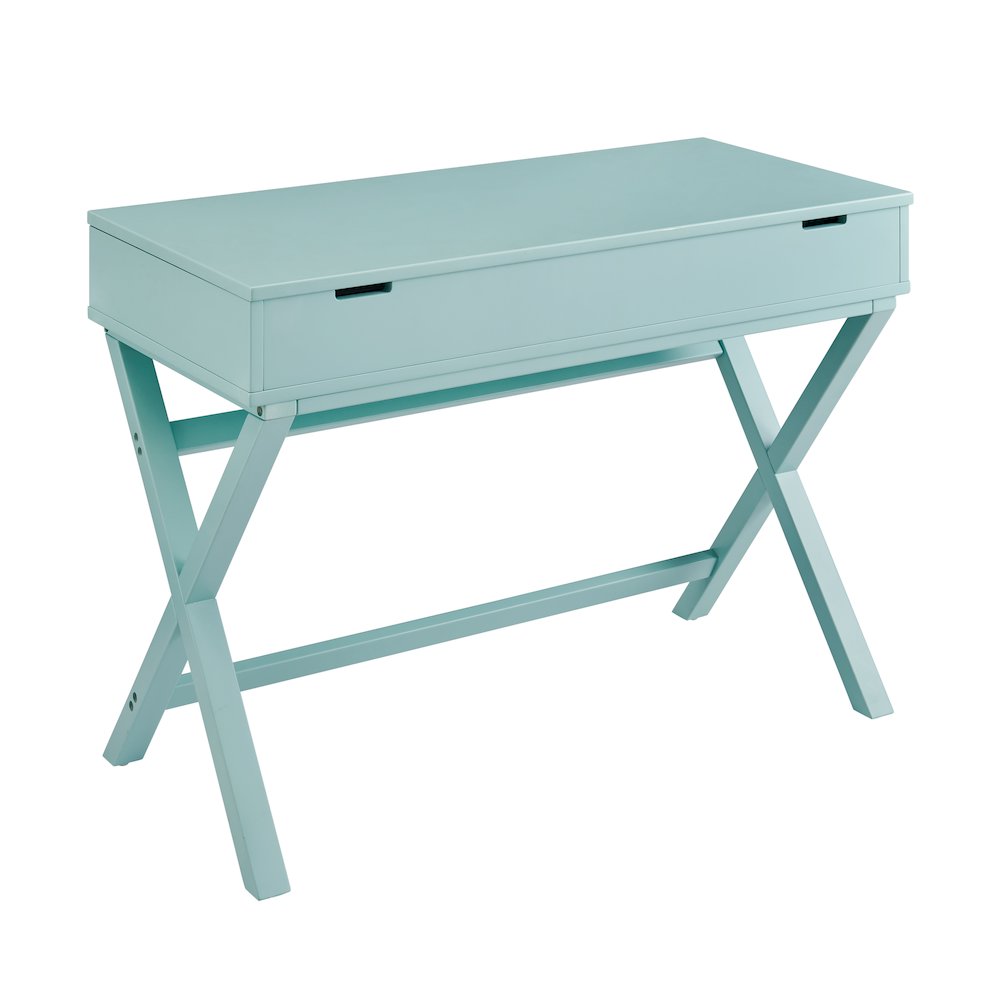 Peggy Lift Top Desk, Turquoise. Picture 8