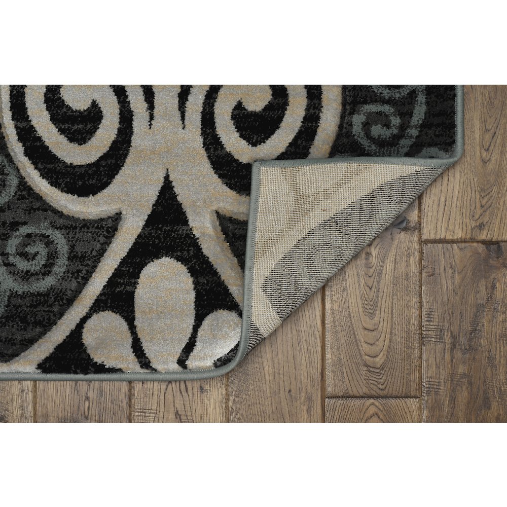 Milan Bilson Black & Turquoise 5x7.6, Rug. Picture 2