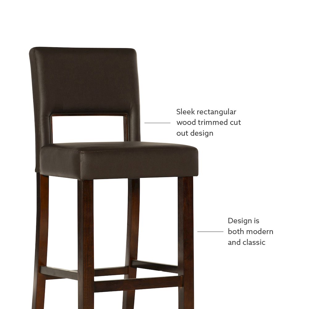 Vega Bar Stool Brown 30. Picture 7