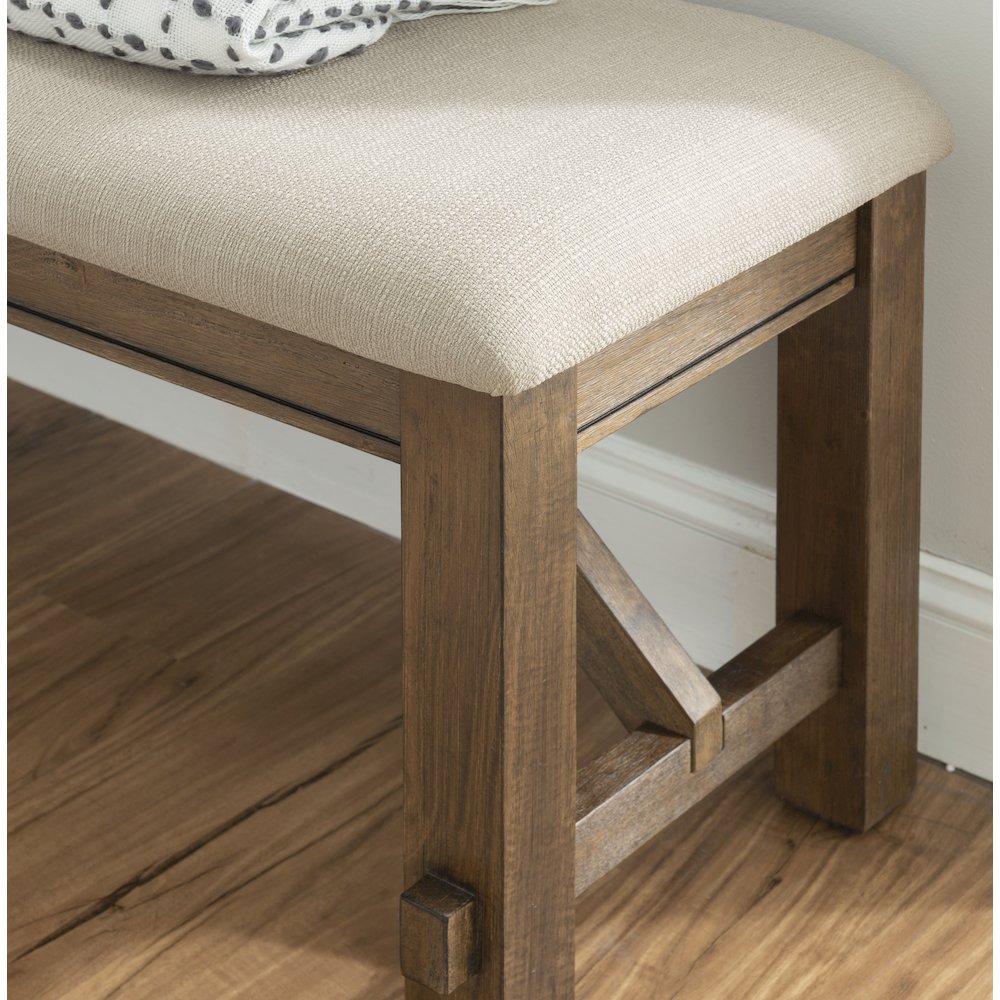 Turino Rustic Umber Bench. Picture 3