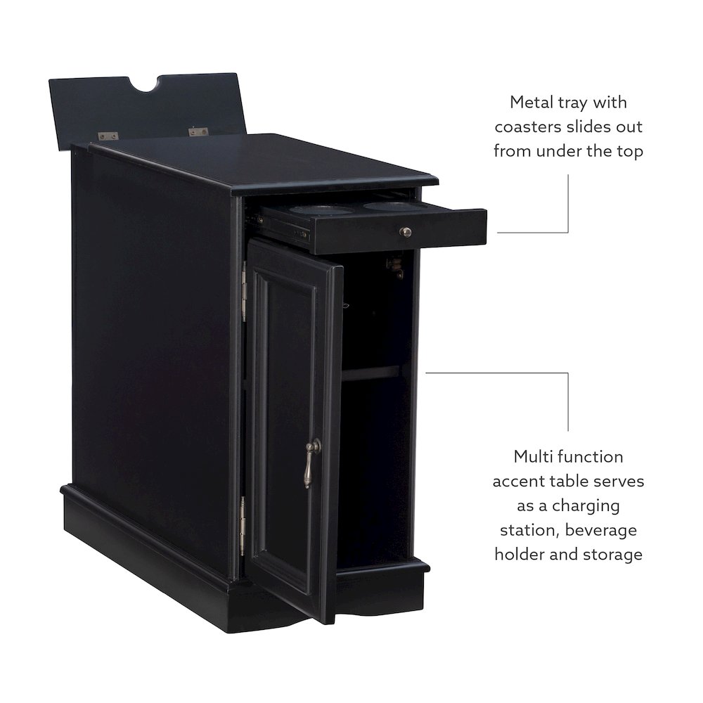 Butler Black Accent Table. Picture 13