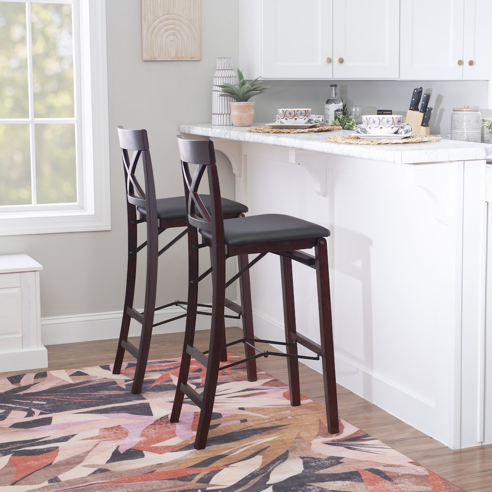 Triena 30 In X Back Folding Bar Stool. Picture 3