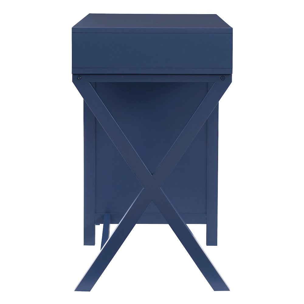 Peggy Side Storage Desk Navy. Picture 7