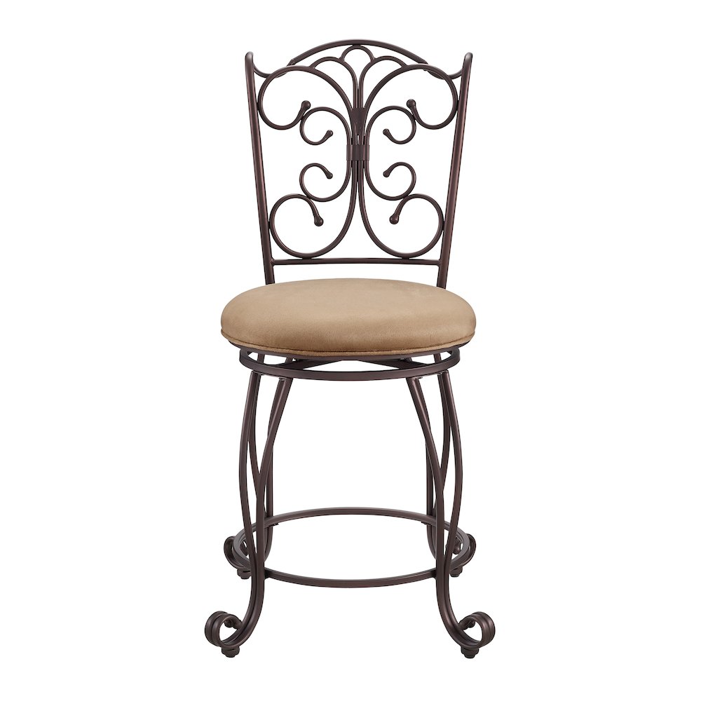 Gathered Back Counter Stool 24. Picture 1