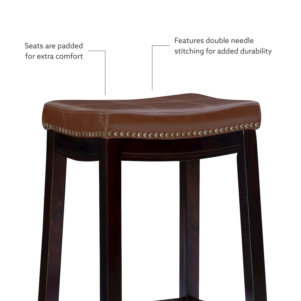 Claridge 3Pc Counter Set Brown Cognac. Picture 8