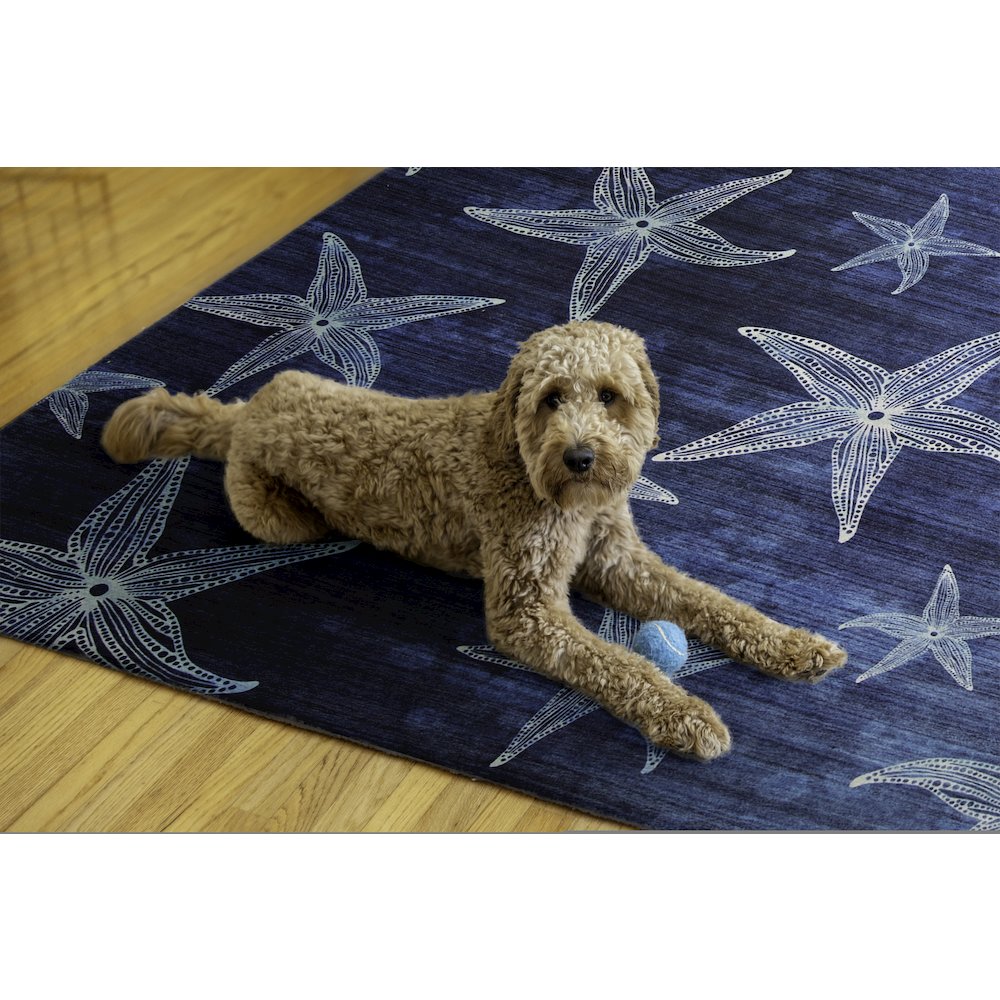 Outdoor Washable Boca Blue & Light Blue 7' X 9', Rug. Picture 2