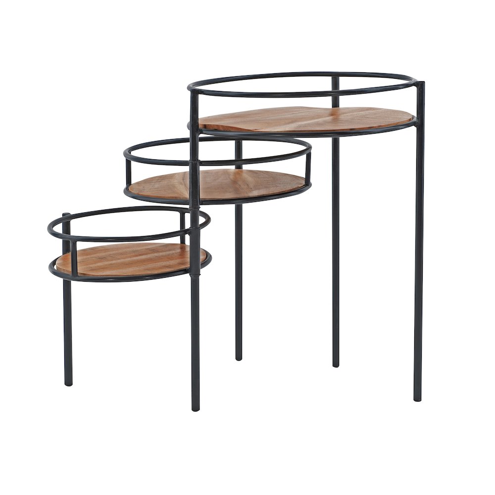 Collis Three Tiered Plant Stand Side Table. Picture 6