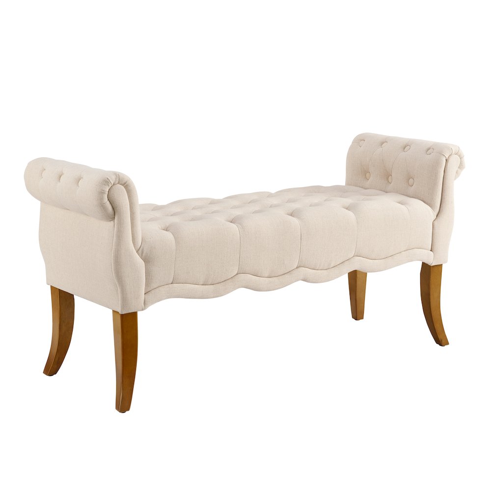 Madison Natural Roll Arm Bench. Picture 1