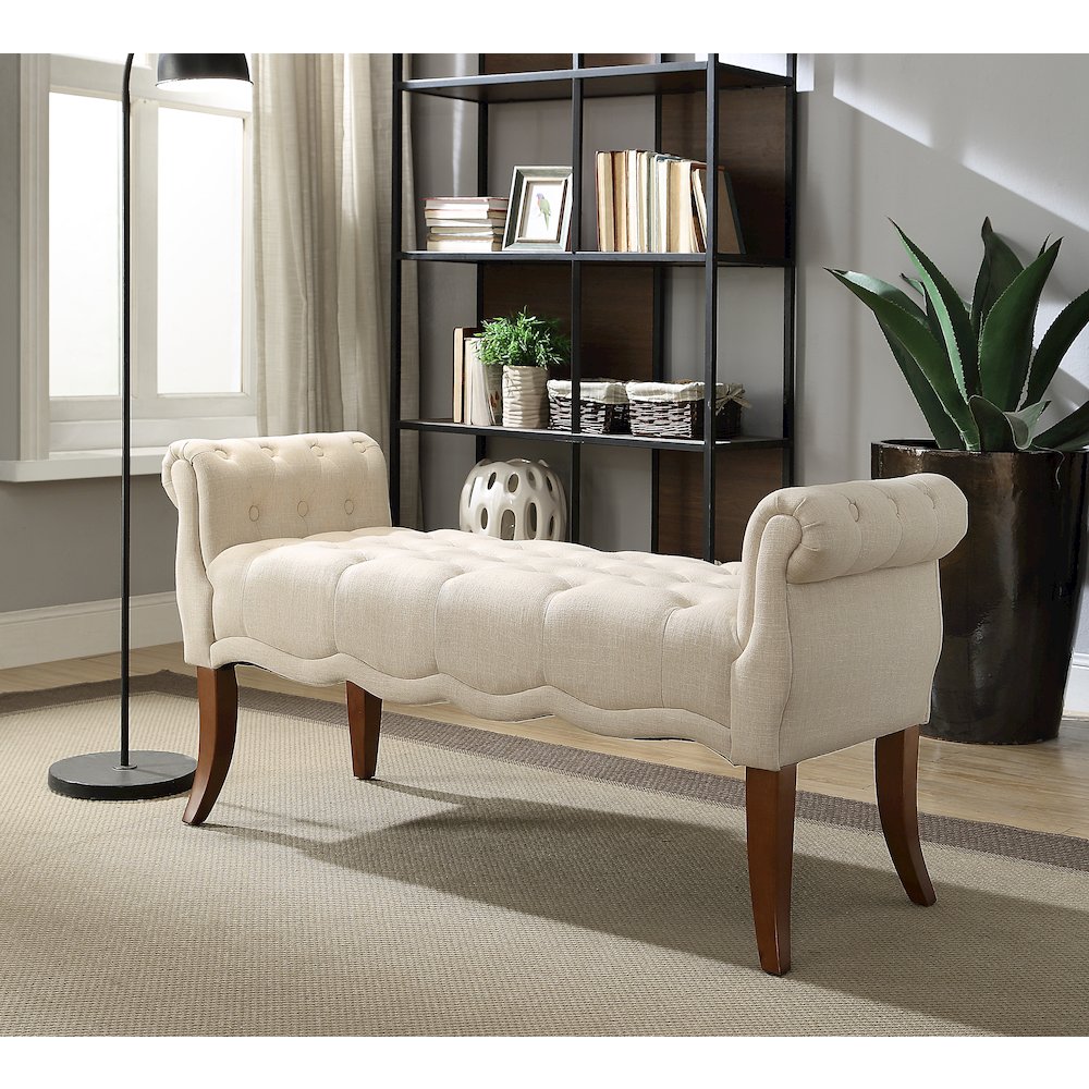 Madison Natural Roll Arm Bench. Picture 2