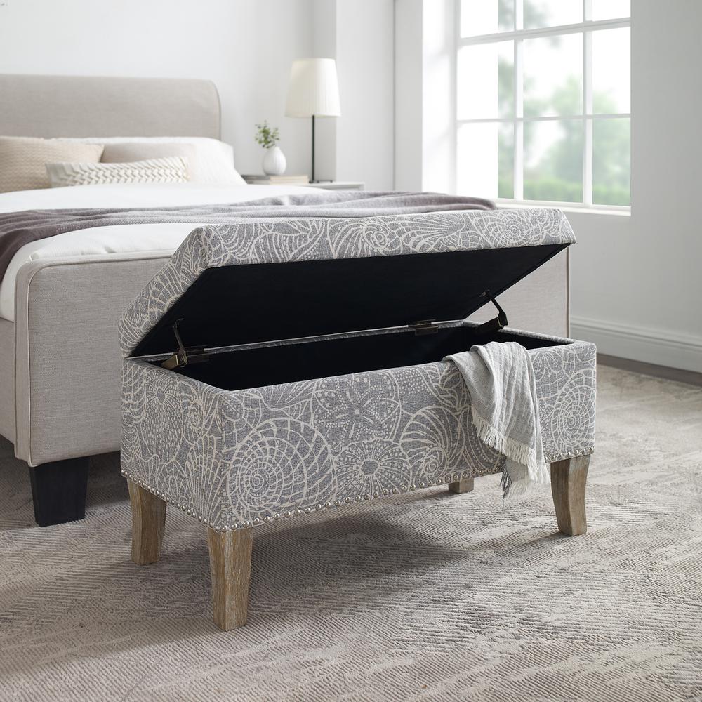 Stephanie Upholstered Storage Ottoman, Stone. Picture 3