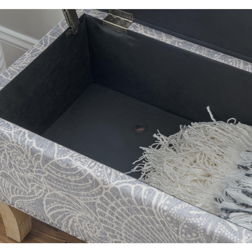 Stephanie Upholstered Storage Ottoman, Stone. Picture 14