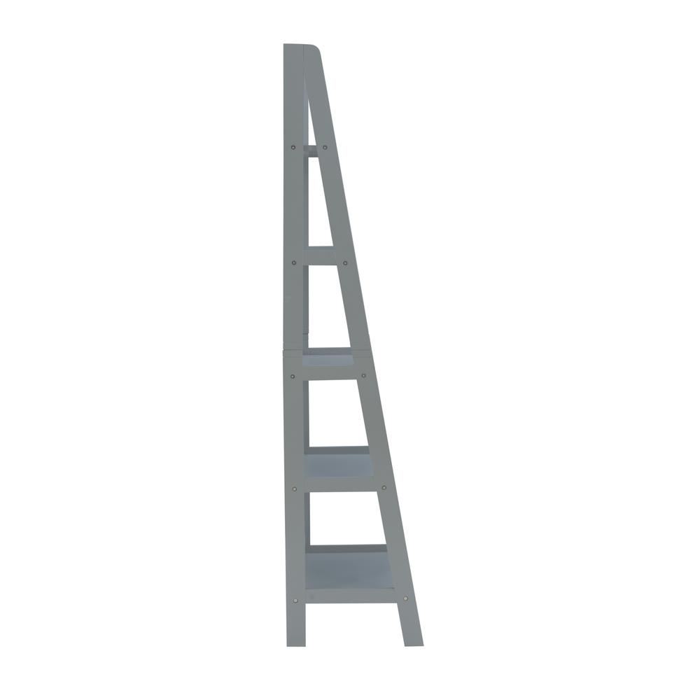 Acadia Ladder Bookshelf, Grey. Picture 3