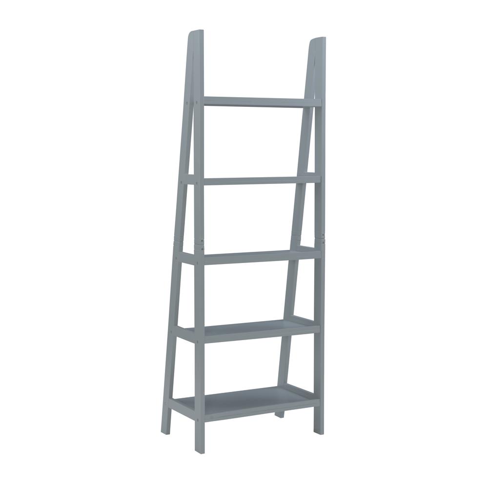 Acadia Ladder Bookshelf, Grey. Picture 4