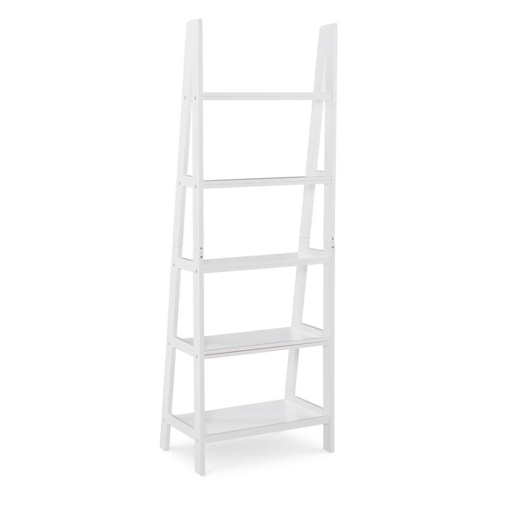 Acadia Ladder Bookshelf, White. Picture 4