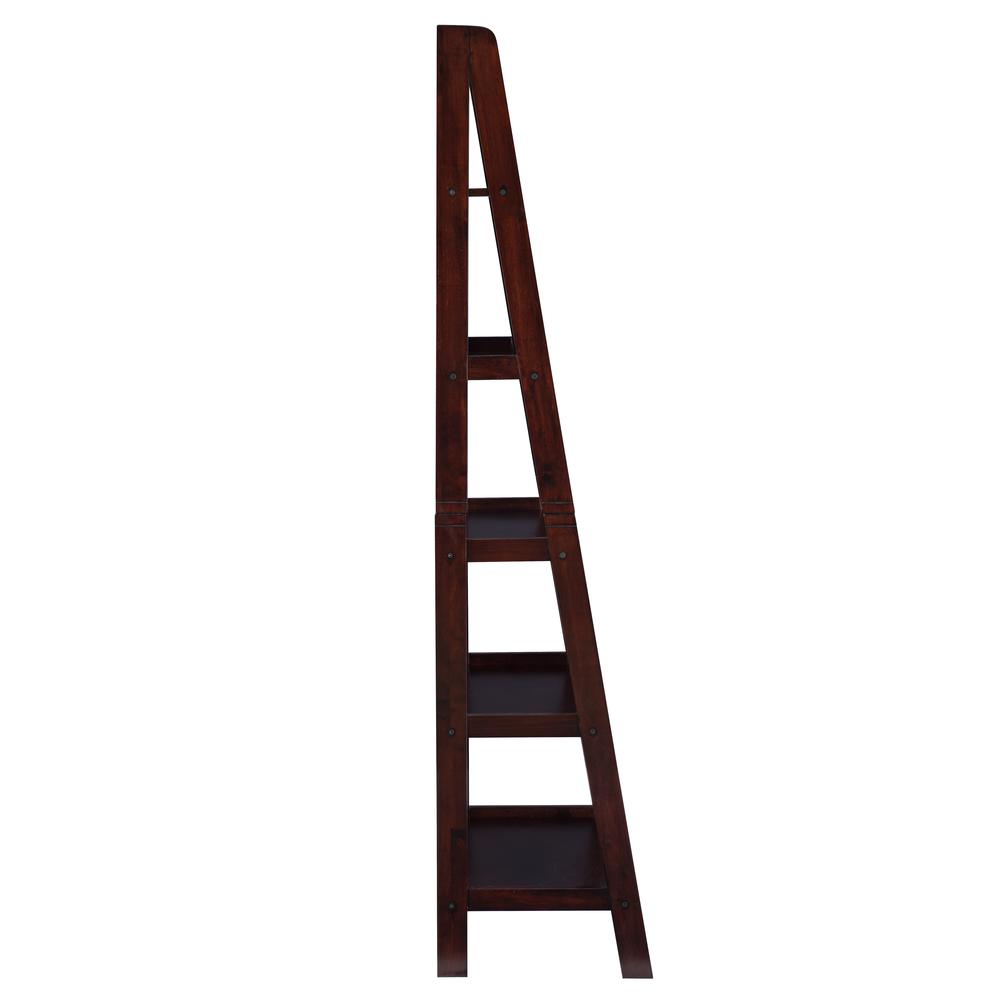 Acadia Ladder Bookshelf, Espresso. Picture 4