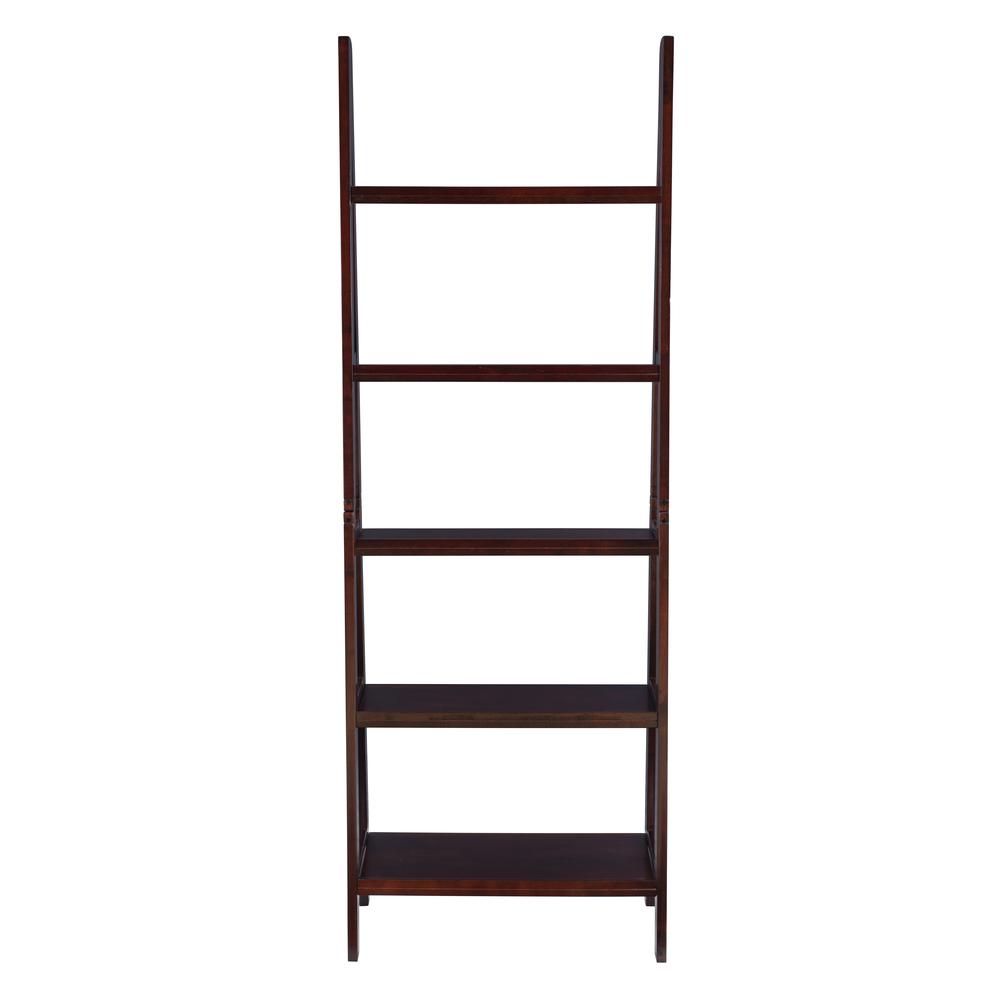 Acadia Ladder Bookshelf, Espresso. Picture 6