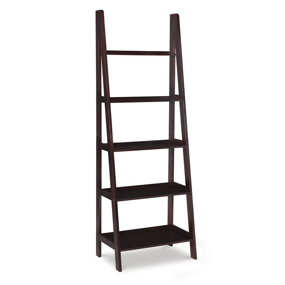 Acadia Ladder Bookshelf, Espresso. Picture 11