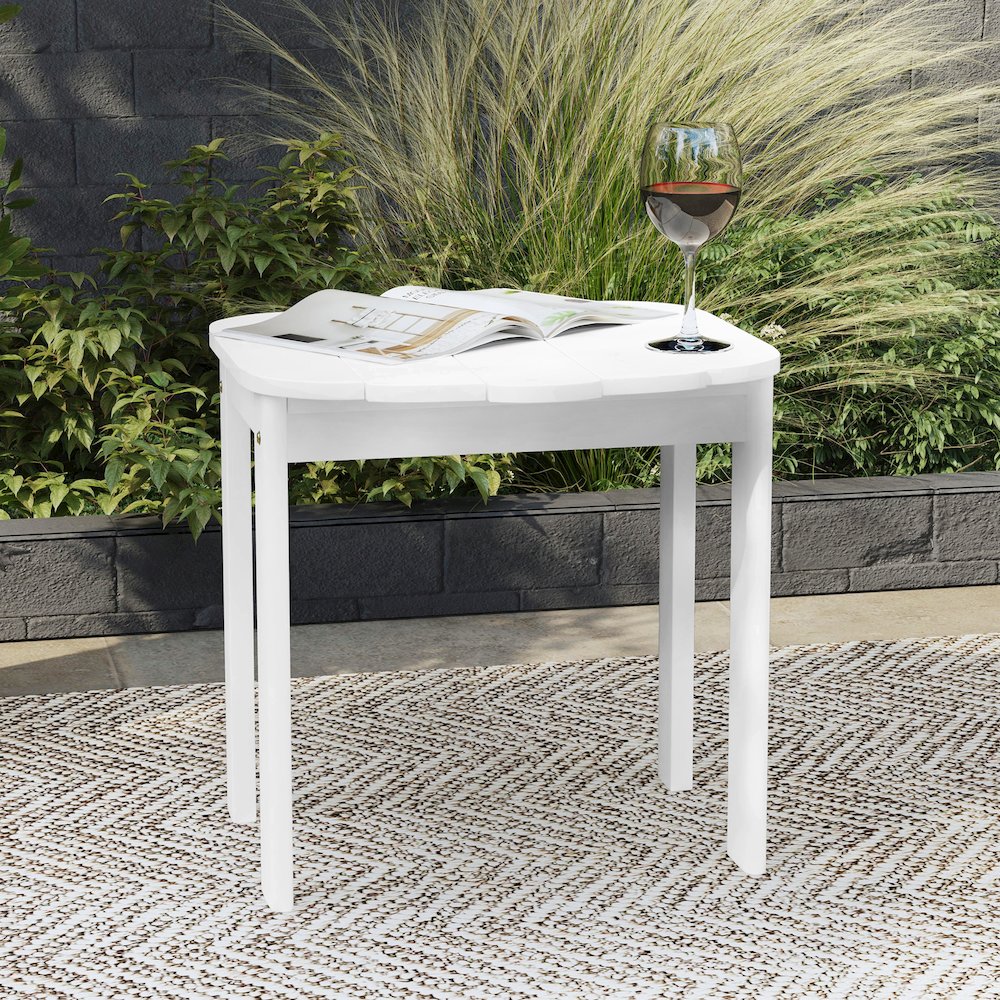 White Adirondack End Table. Picture 4