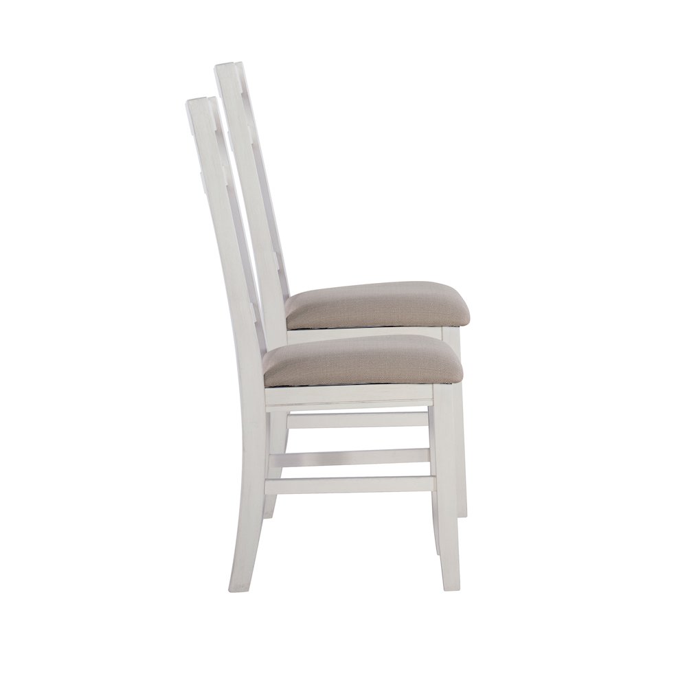 Turino Distressed White Side Chair. Picture 4
