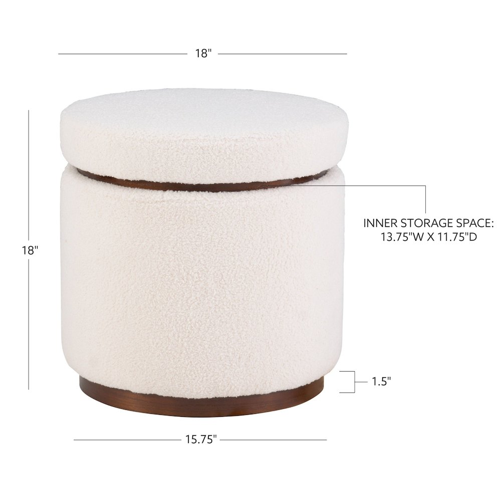 Blanche Storage Ottoman Natural Walnut. Picture 13