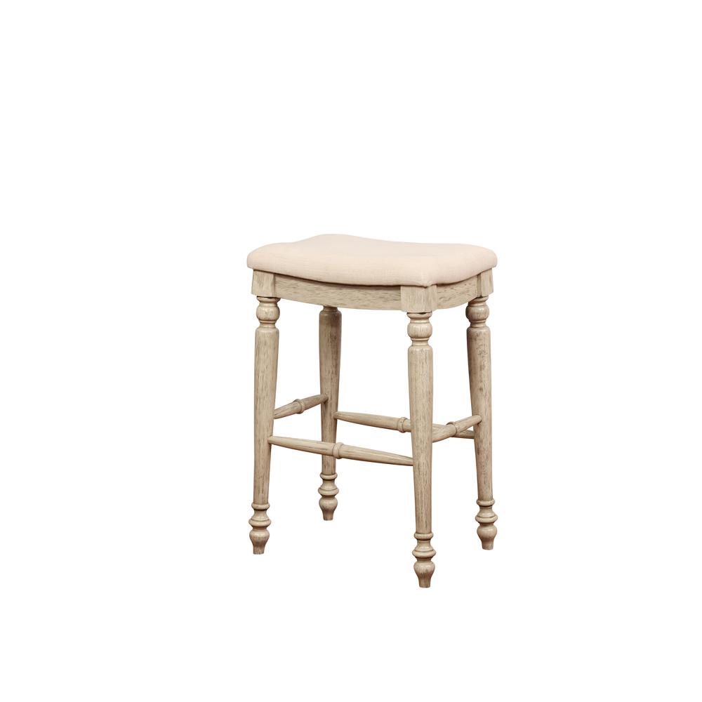 Marino White Wash Backless Bar Stool. Picture 1