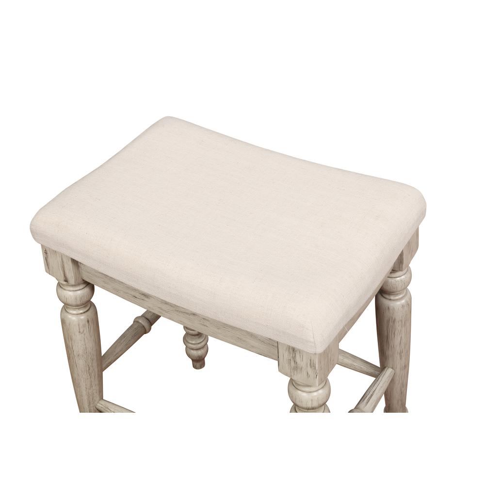Marino White Wash Backless Bar Stool. Picture 5