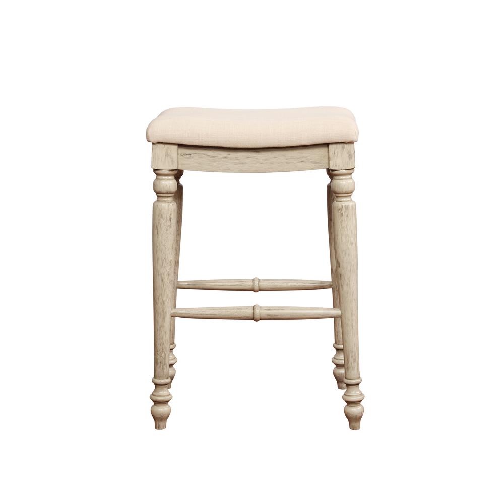 Marino White Wash Backless Bar Stool. Picture 2