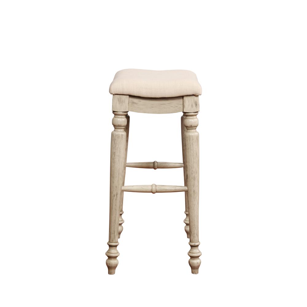 Marino White Wash Backless Bar Stool. Picture 3