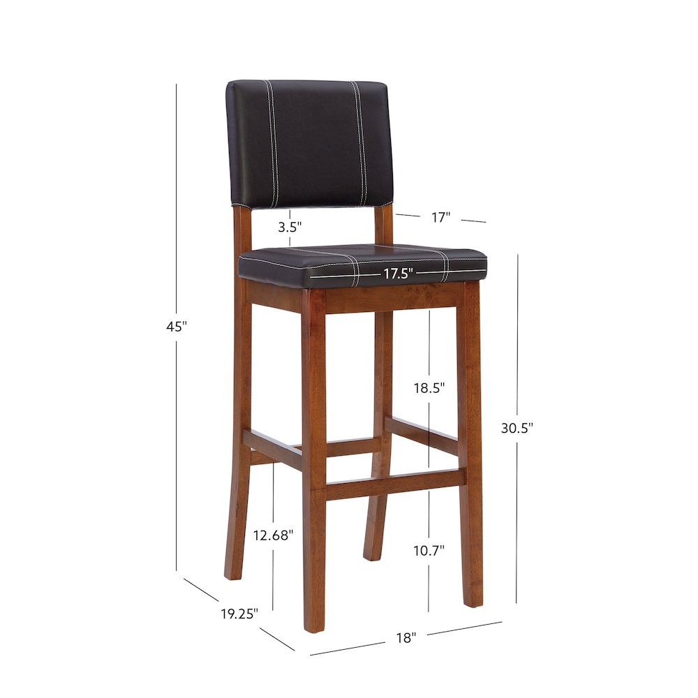 Milano Bar Stool Brown 30. Picture 14