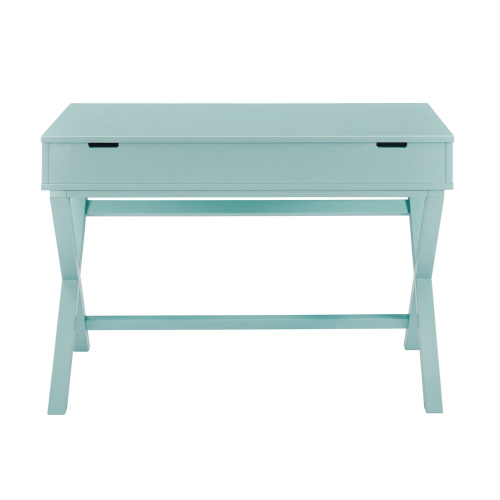 Peggy Lift Top Desk, Turquoise. Picture 2