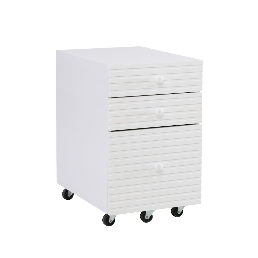 Ripples File Cabinet White. Picture 1