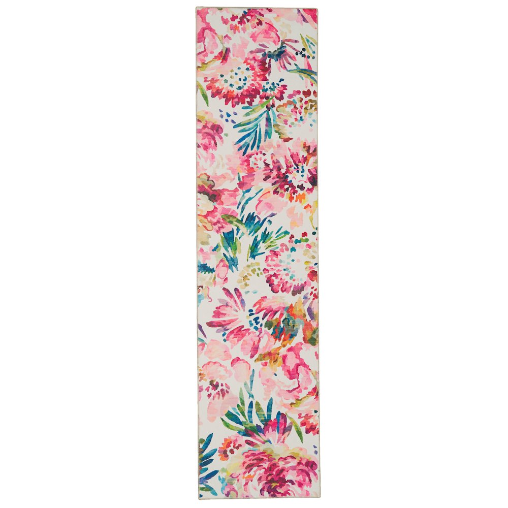 Washable Julian Raspberry/Ivory 2x8, Rug. Picture 1