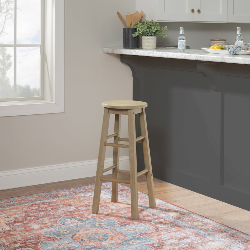29 Inches Barstool Grey Wash. Picture 4