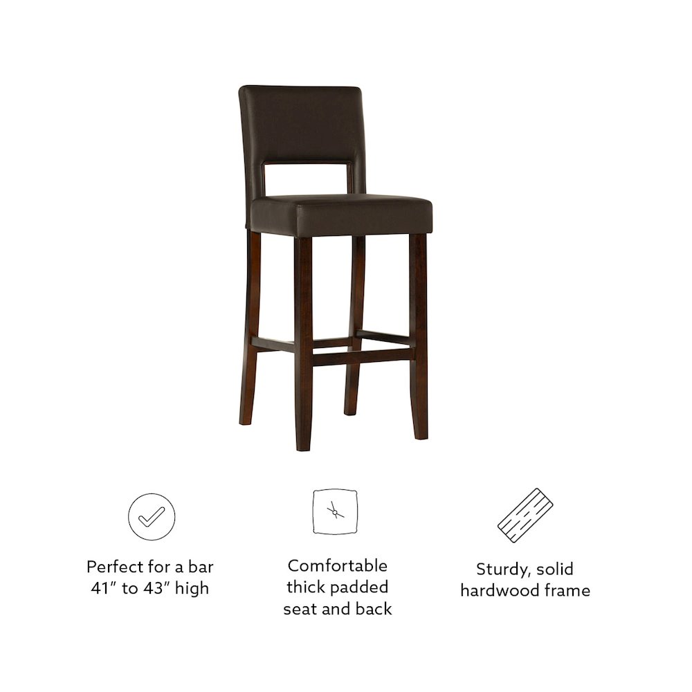 Vega Bar Stool Brown 30. Picture 10