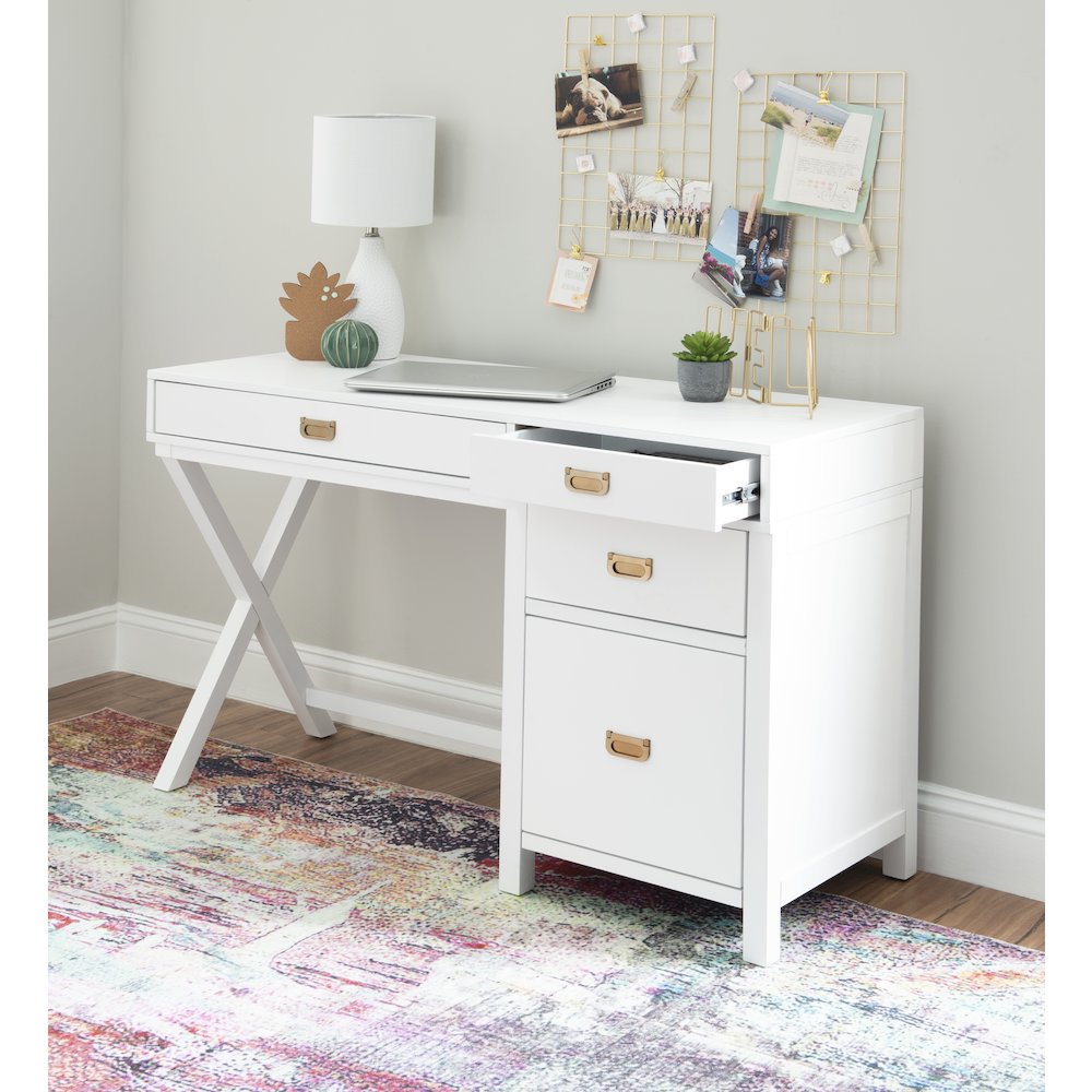 Peggy Side Storage Desk White. Picture 4