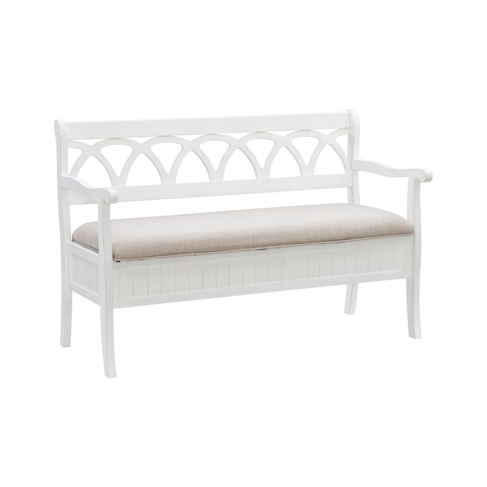 Elliana Storage Bench - White. Picture 10