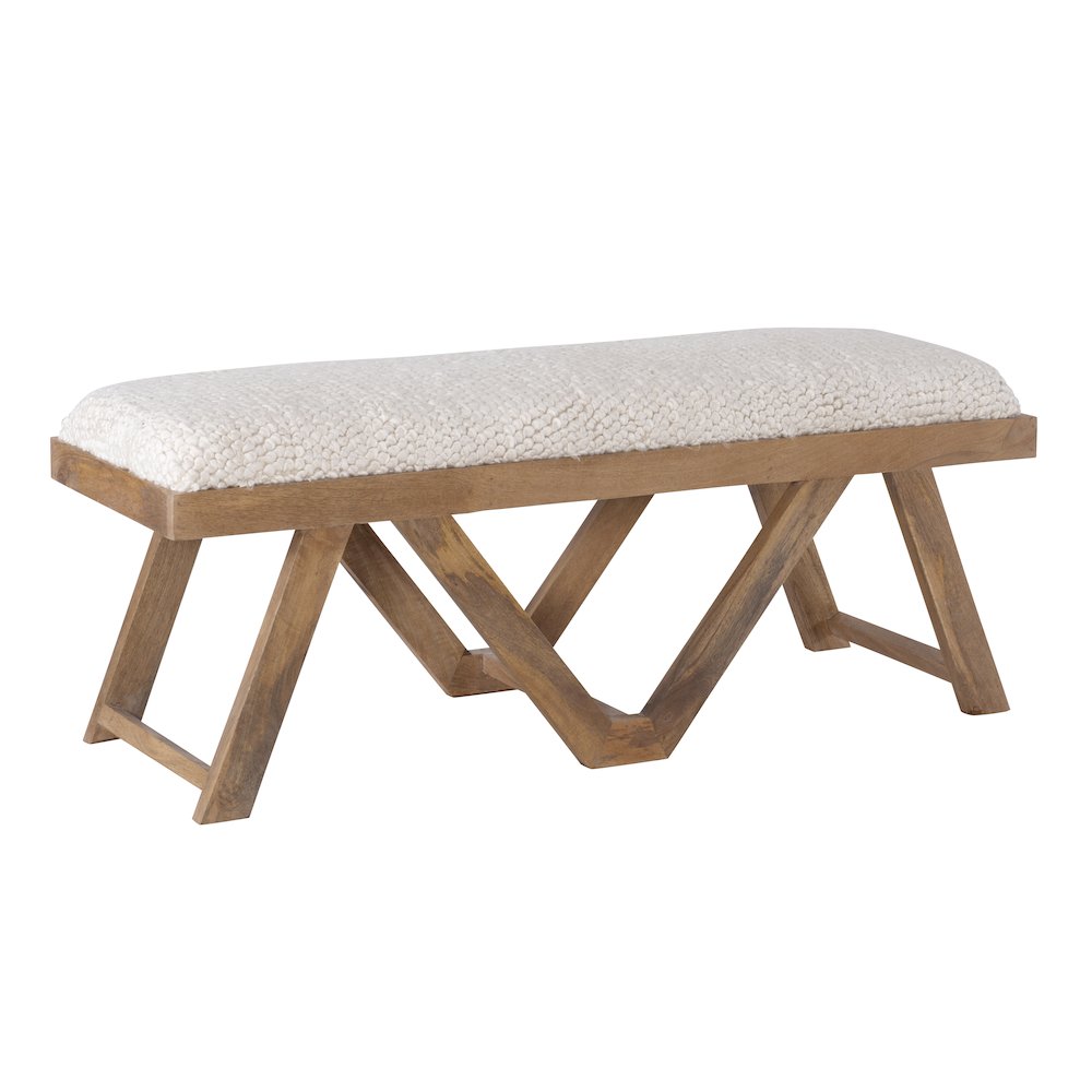 Byan Upholstered Bench Brown. Picture 7