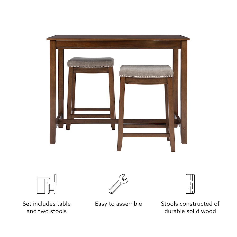 Claridge 3Pc Counter Set Rustic. Picture 10