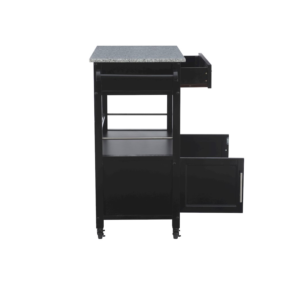 Cameron Kitchen Cart With Granite Top. Picture 8