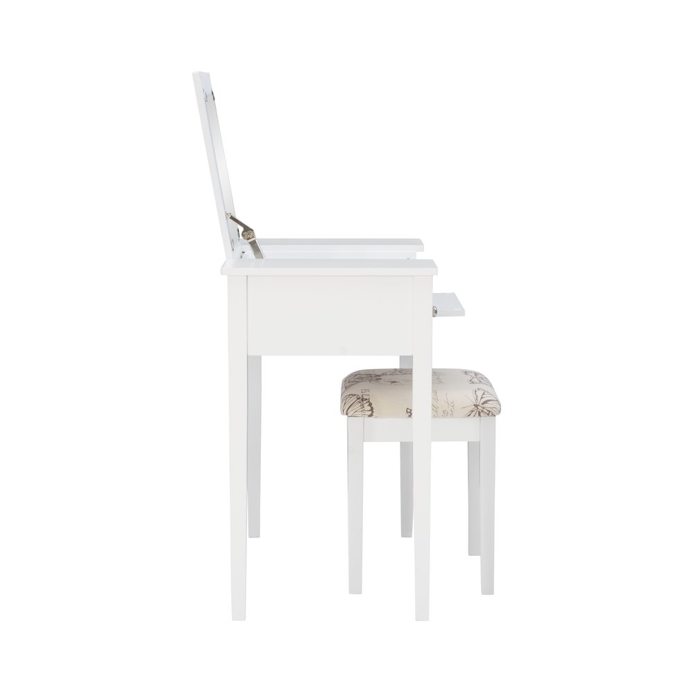 White Butterfly Vanity And Stool. Picture 8