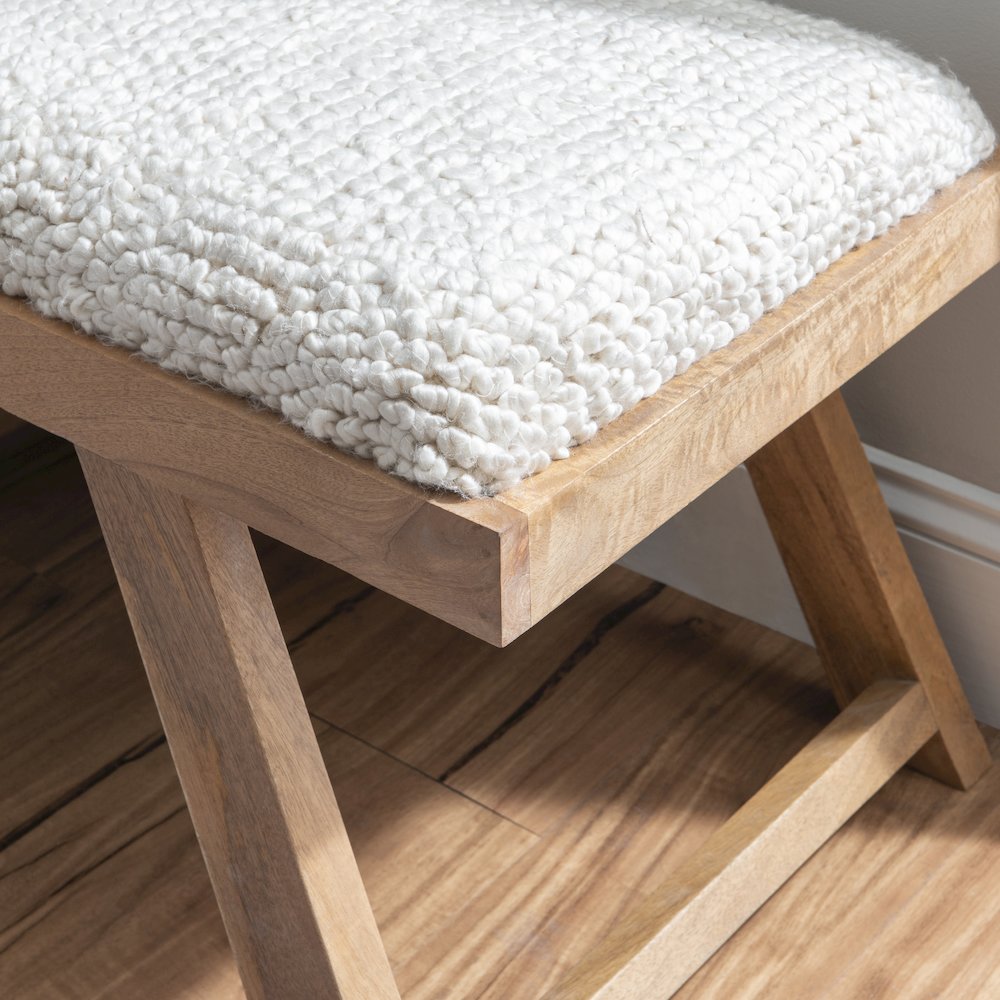 Byan Upholstered Bench Brown. Picture 3